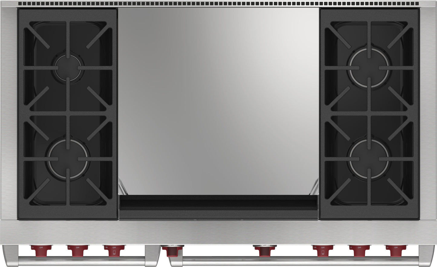 Wolf DF48450DGWHPLP 48" Dual Fuel Range - 4 Burners And Infrared Dual Griddle