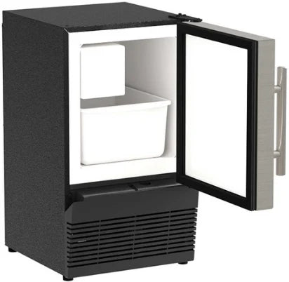 Marvel MACR214BS01B 14-In Low Profile Compact Crescent Ice Machine With Door Style - Black Solid