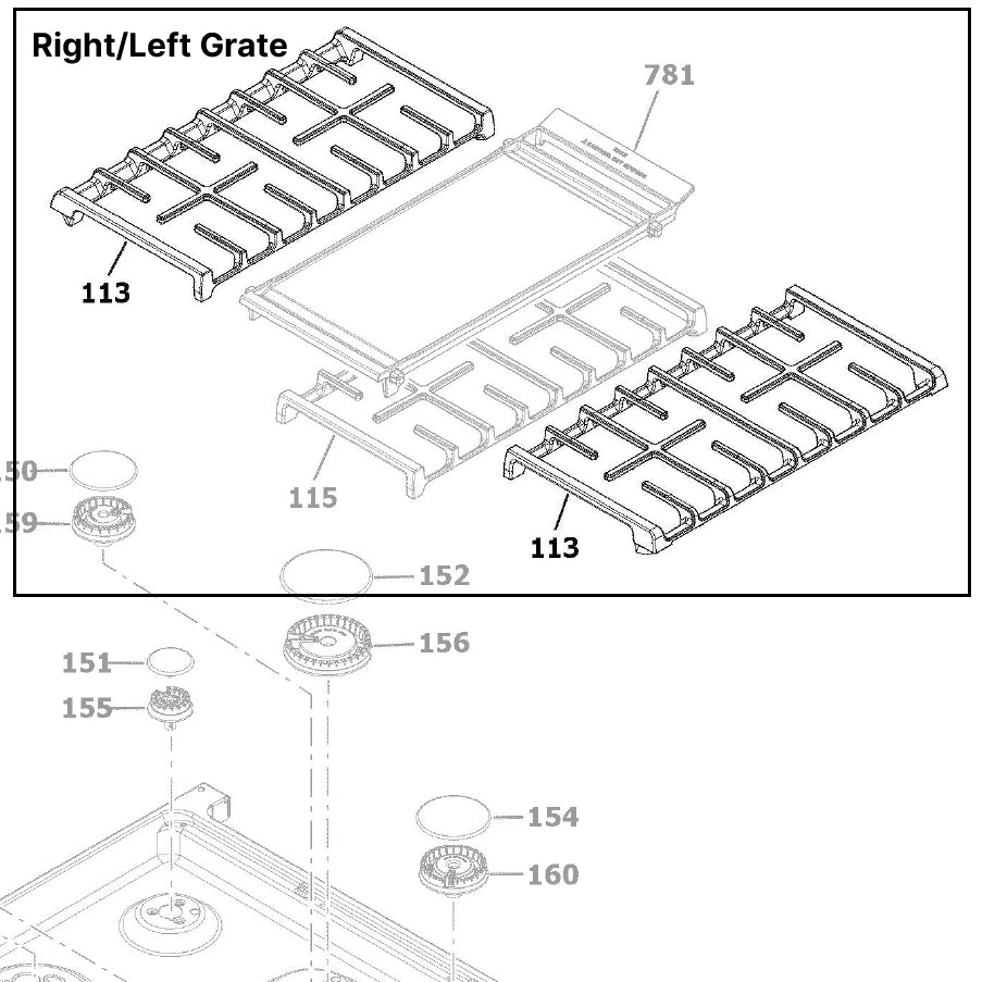 GE CGS700M2 Passover Parts