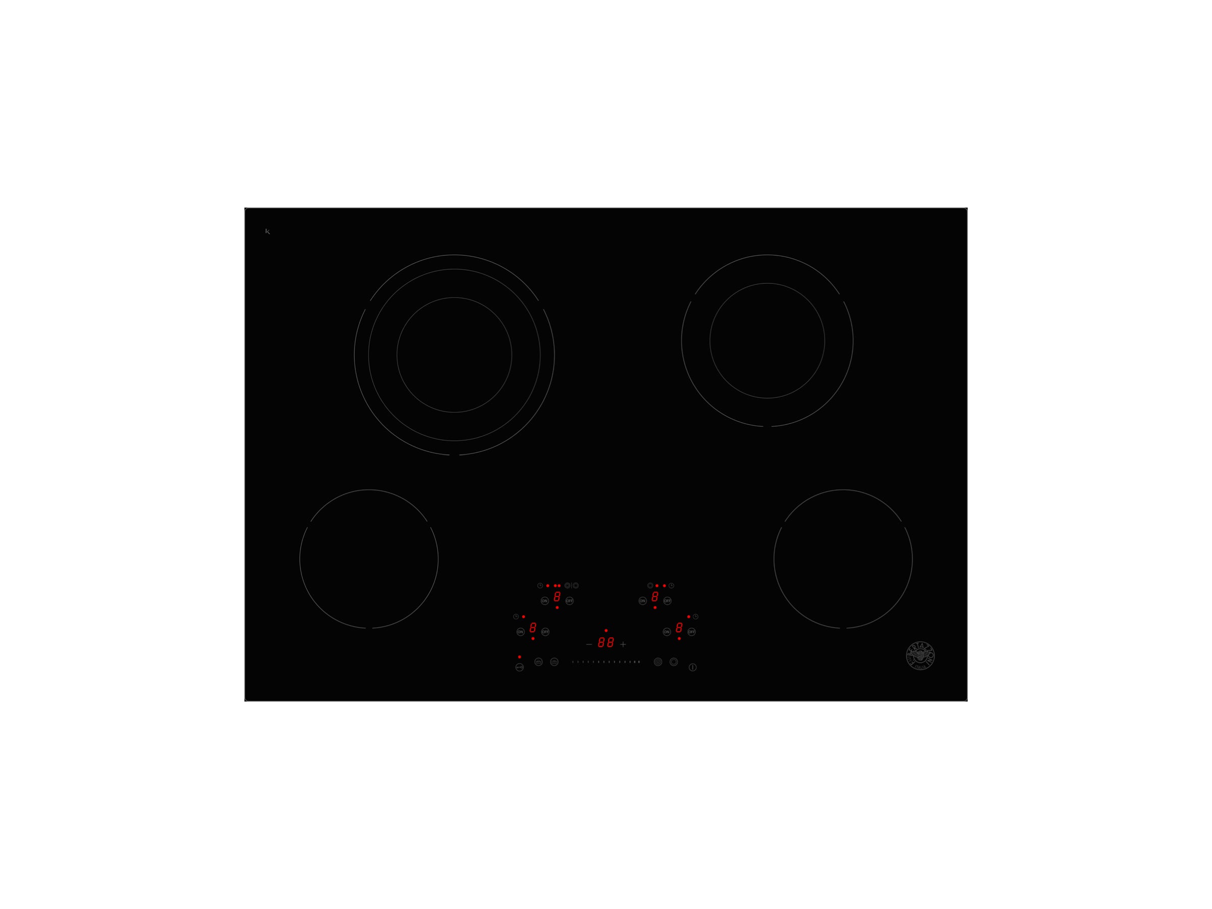 Bertazzoni PE304CER 30 Ceran Touch Control Cooktop 4 Heating Zones Nero - Black