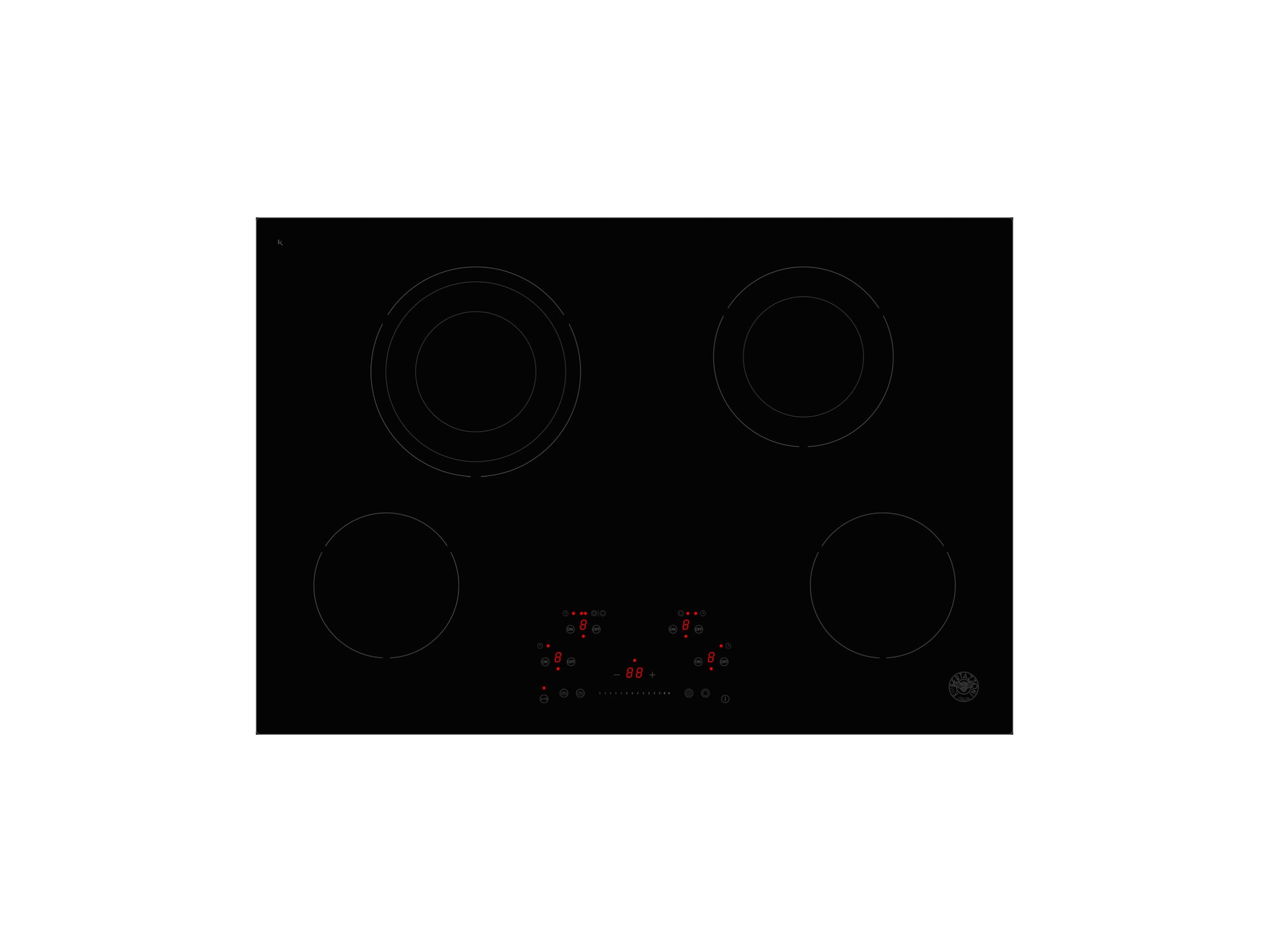 Bertazzoni PE304CER 30 Ceran Touch Control Cooktop 4 Heating Zones Nero - Black