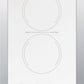 Summit CR2110WHTK15 115V European Two-Burner Radiant Cooktop In White Glass With Stainless Steel Frame To Allow Installation In 15