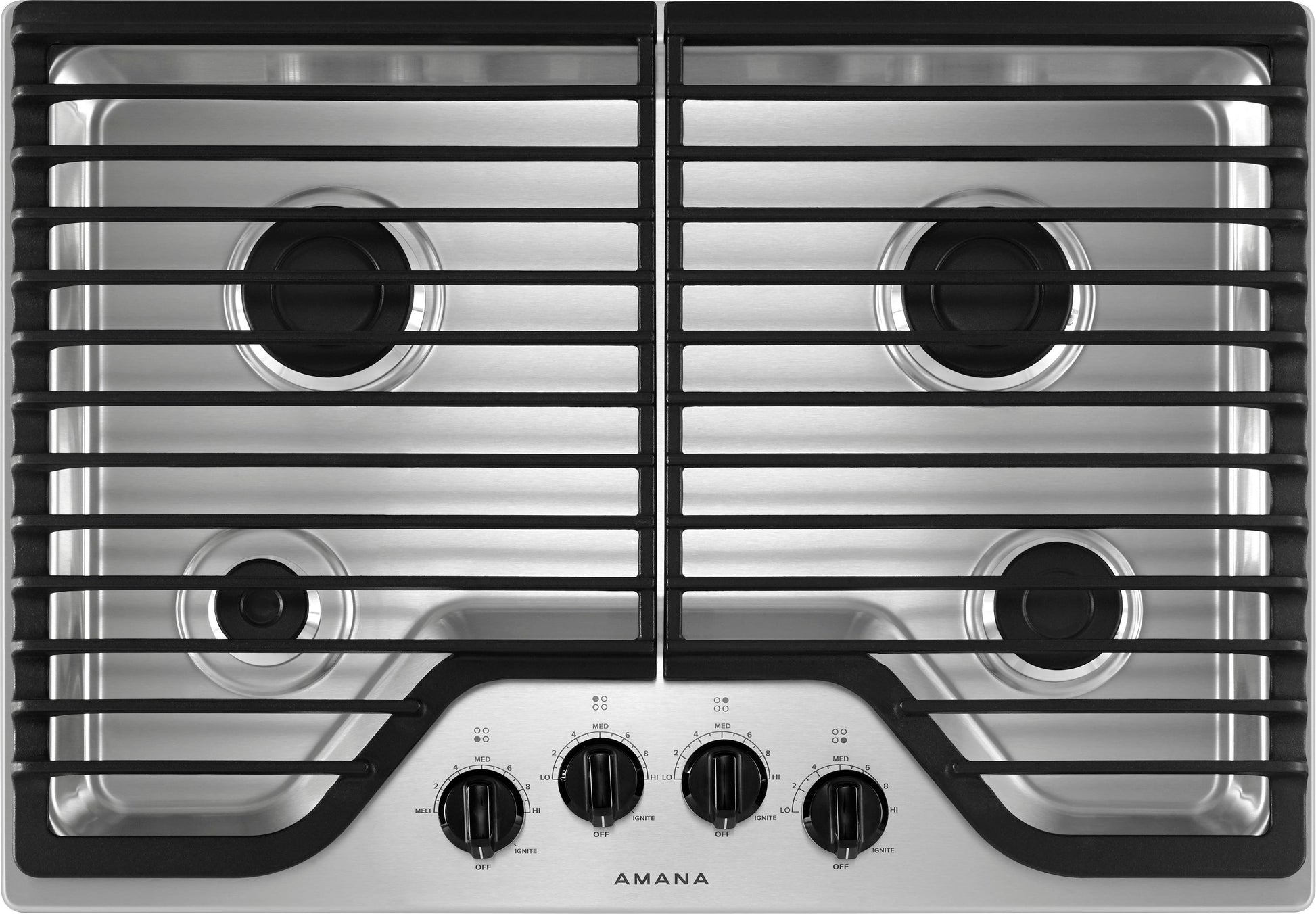 Amana AGC6540KFS 30-Inch Gas Cooktop With 4 Burners - Stainless Steel