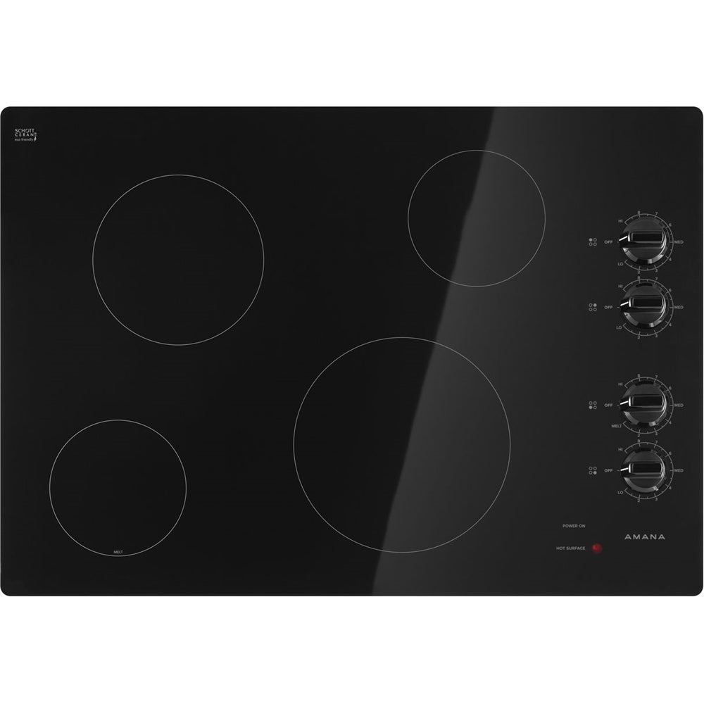 Amana AEC6540KFB 30-Inch Electric Cooktop With Multiple Settings - Black