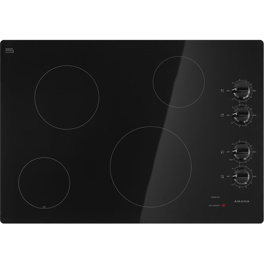 Amana AEC6540KFB 30-Inch Electric Cooktop With Multiple Settings - Black