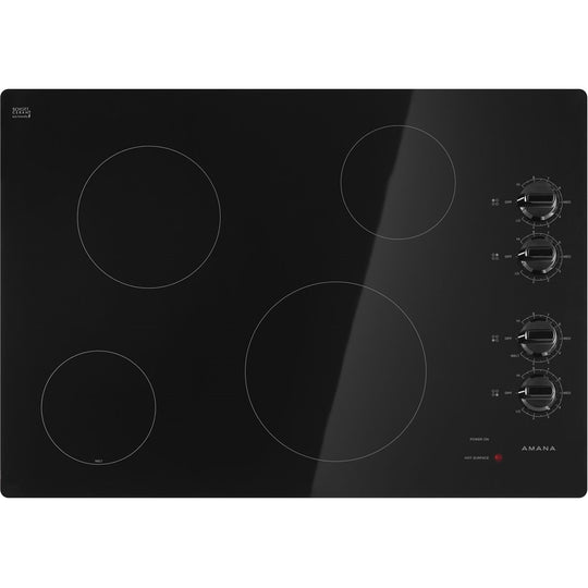 Amana AEC6540KFB 30-Inch Electric Cooktop With Multiple Settings - Black