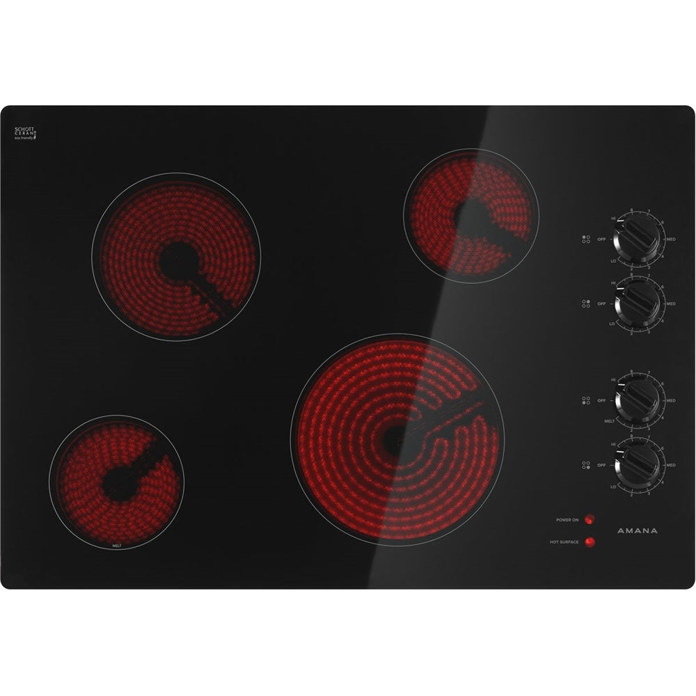 Amana AEC6540KFB 30-Inch Electric Cooktop With Multiple Settings - Black