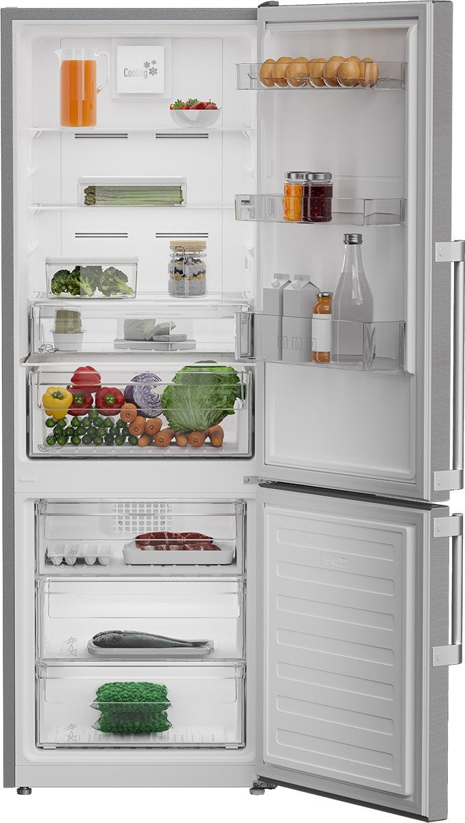 Blomberg Appliances BRFB1045SS 24In Counter Depth 11.43 Cuft Bottom Freezer Fridge With Full Frost Free, Stainless Steel