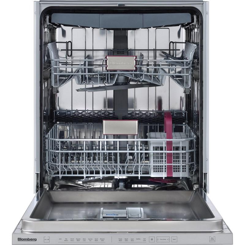 Blomberg Appliances DWT81800SSIH 24" Tall Tub Integrated Handle Dishwasher 8 Cycles Top Control 3Rd Rack Stainless 45Dba