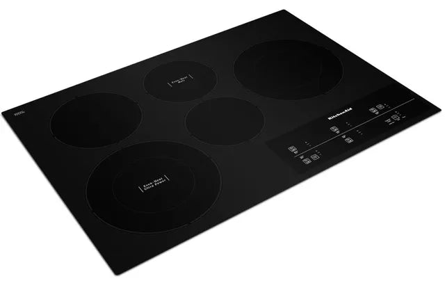 Kitchenaid KCES950KBL 30" Electric Cooktop With 5 Elements And Touch-Activated Controls