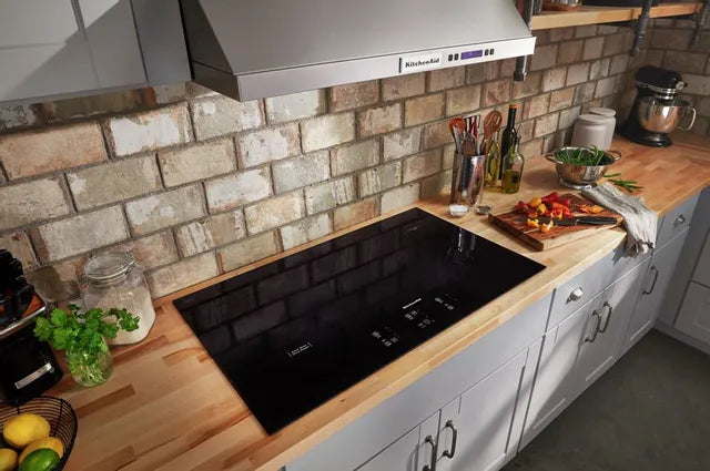 Kitchenaid KCES956KBL 36" Electric Cooktop With 5 Elements And Touch-Activated Controls