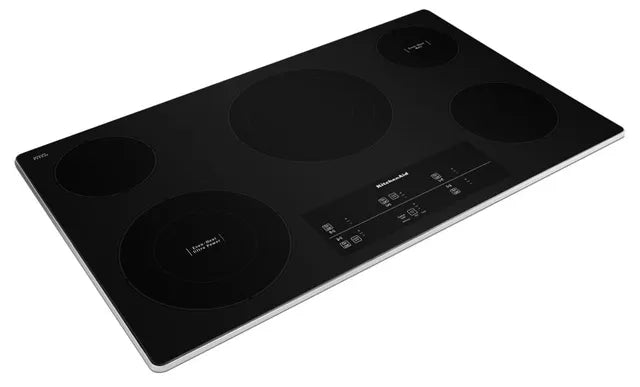 Kitchenaid KCES956KSS 36" Electric Cooktop With 5 Elements And Touch-Activated Controls