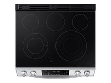 Samsung NE63BB851112AA Bespoke 6.3 Cu. Ft. Smart Front Control Slide-In Electric Range With Air Fry & Wi-Fi In White Glass