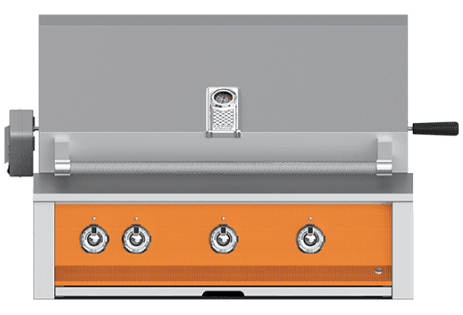 Hestan EMBR36LPOR Aspire Series - 36" Liquid Propane Built In Grill W/ U-Burners, Sear Burner And Rotisserie - Citra / Orange