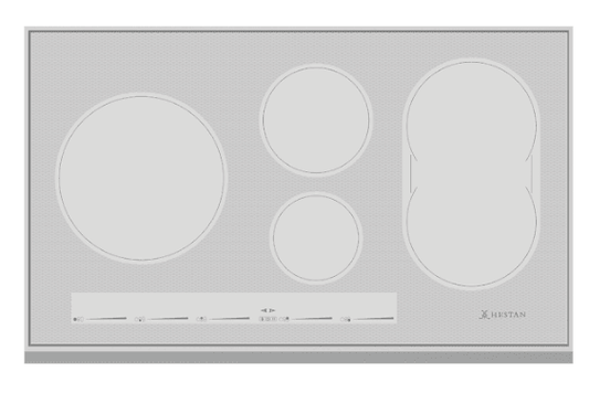 Hestan KIC36MS 36" Induction Cooktop W 4 Burners - Metallic Silver