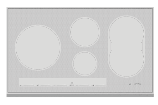 Hestan KIC36MS 36" Induction Cooktop W 4 Burners - Metallic Silver