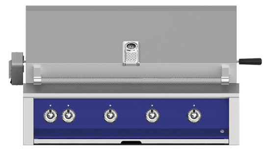 Hestan EMBR42NGBU Aspire Series - 42" Natural Gas Built In Grill W/ U-Burners, Sear Burner And Rotisserie - Prince / Blue