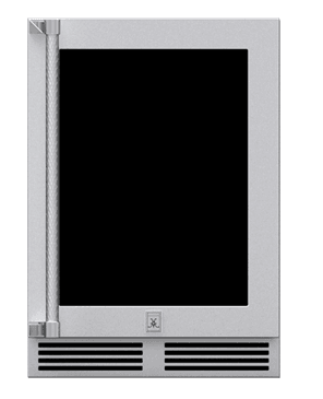 Hestan GRWGL24 Hestan 24" Outdoor Dual Zone Refrigerator W/ Wine, Glass Door With Lock - Left Hinge Grwg