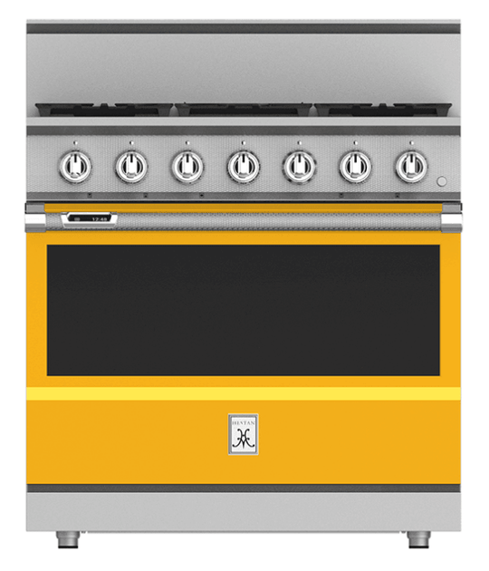 Hestan KRD365NGYW 36" 5-Burner Dual Fuel Range - Natural Gas - Yellow / Sol