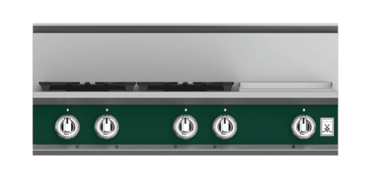 Hestan KRT364GDNGGR 36" 4-Burner Rangetop With 12" Griddle - Natural Gas - Green / Grove