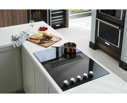 Kitchenaid KCED600GBL 30" Electric Downdraft Cooktop With 4 Elements - Black