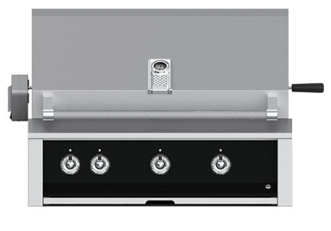 Hestan EMBR36LPBK Aspire Series - 36" Liquid Propane Built In Grill W/ U-Burners, Sear Burner And Rotisserie - Stealth / Black