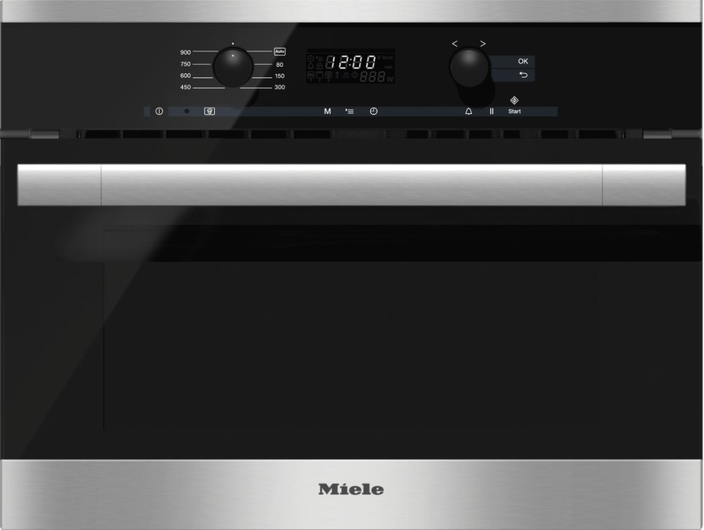 Miele M6160TCCLEANTOUCHSTEEL M 6160 Tc - Built-In Microwave Oven With Controls Along The Top For Optimal Combination Possibilities.