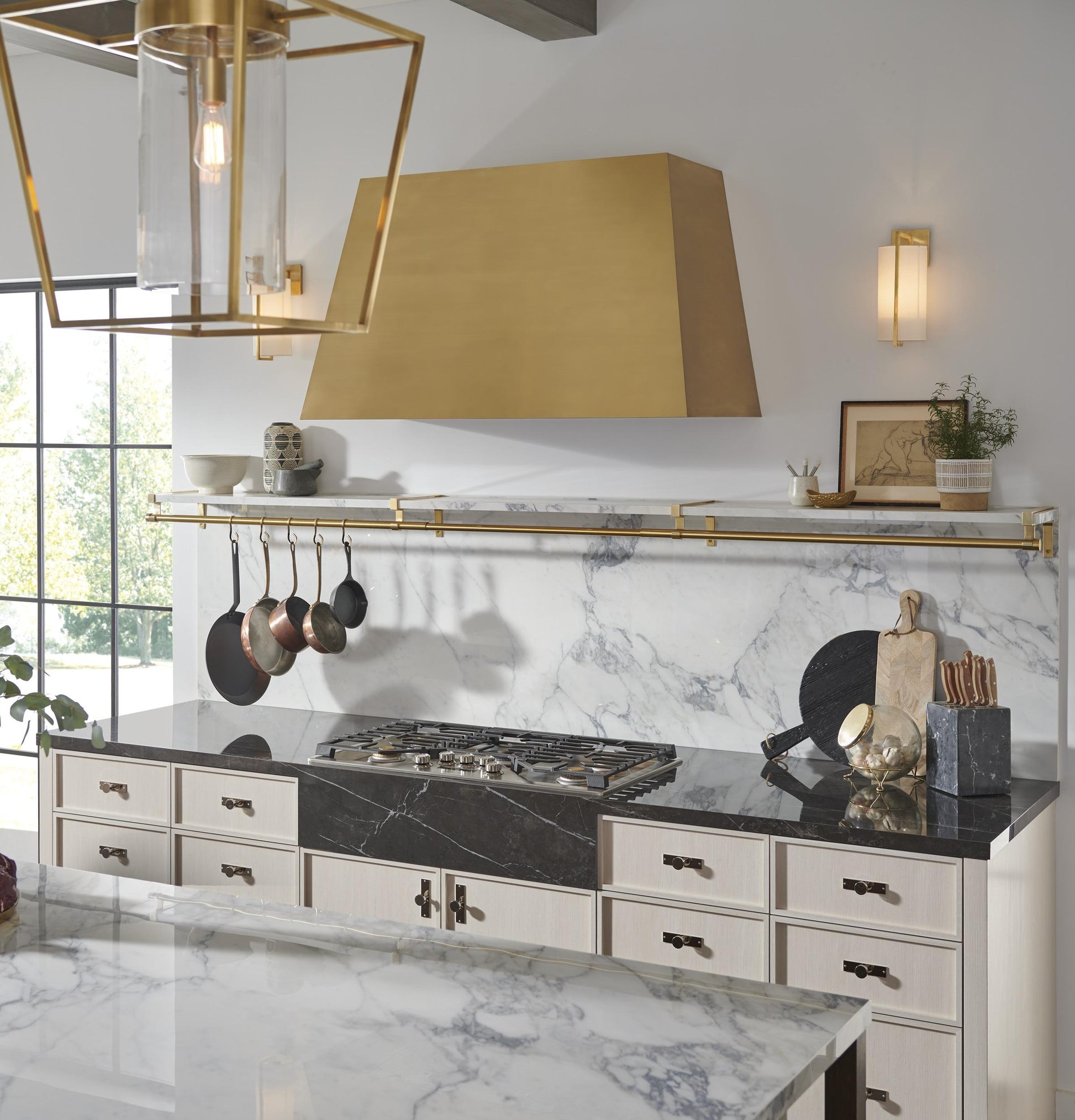 Monogram ZVC48DTB1 Monogram 48" Custom Brass Hood Insert Sold Separately