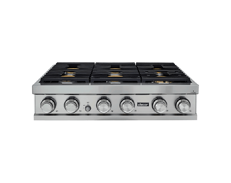 Dacor DTT36M876AS 36" Rangetop, Stainless Steel, Liquid Propane/High Altitude