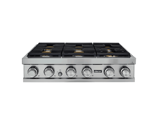 Dacor DTT36M876AS 36" Rangetop, Stainless Steel, Liquid Propane/High Altitude