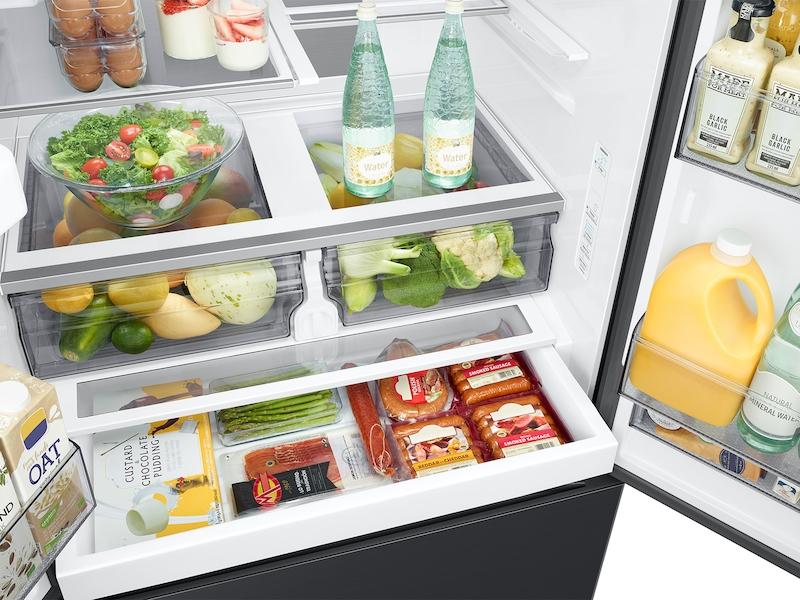 Samsung RF32CG5400MT 31 Cu. Ft. Mega Capacity 3-Door French Door Refrigerator With Four Types Of Ice In Matte Black Steel