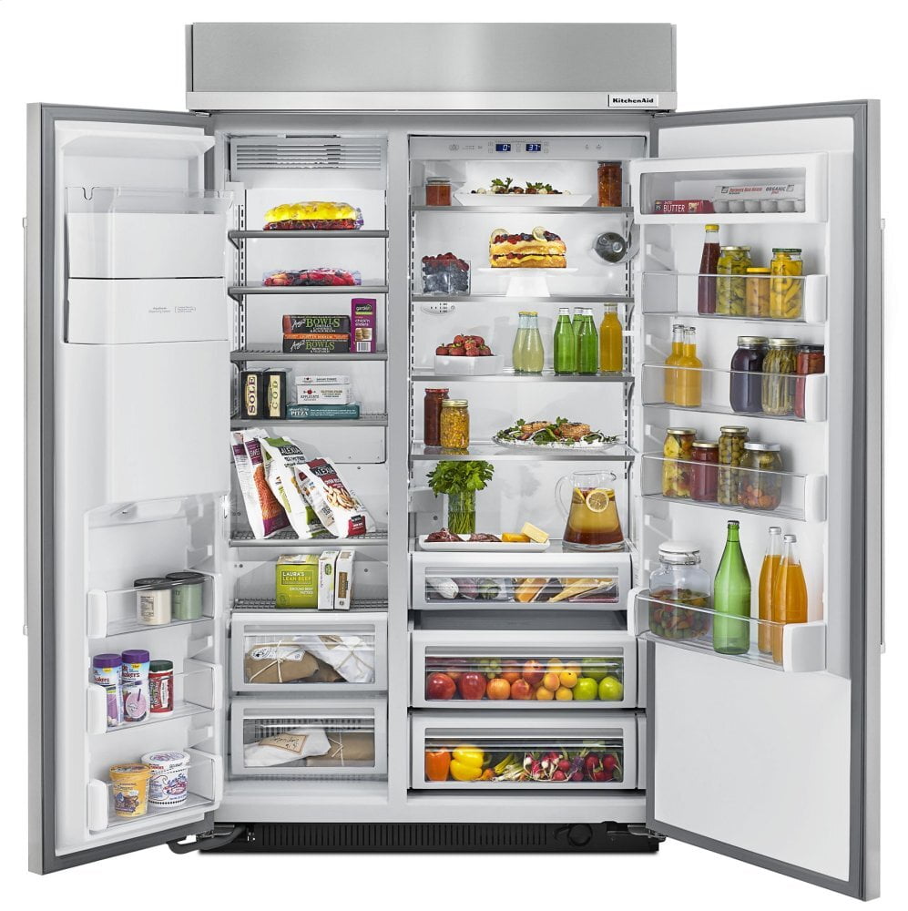 Kitchenaid KBSD608ESS 48-Inch Width Built-In Side By Side Refrigerator With Printscield&#8482; Finish - Other