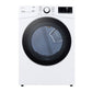 Lg DLE3600W 7.4 Cu. Ft. Ultra Large Capacity Smart Wi-Fi Enabled Front Load Electric Dryer With Built-In Intelligence