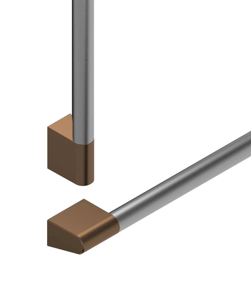 Fisher & Paykel AHP3RD3684WDC Professional Round Flush Handle Kit For Integrated Refrigerator Freezer, 36"