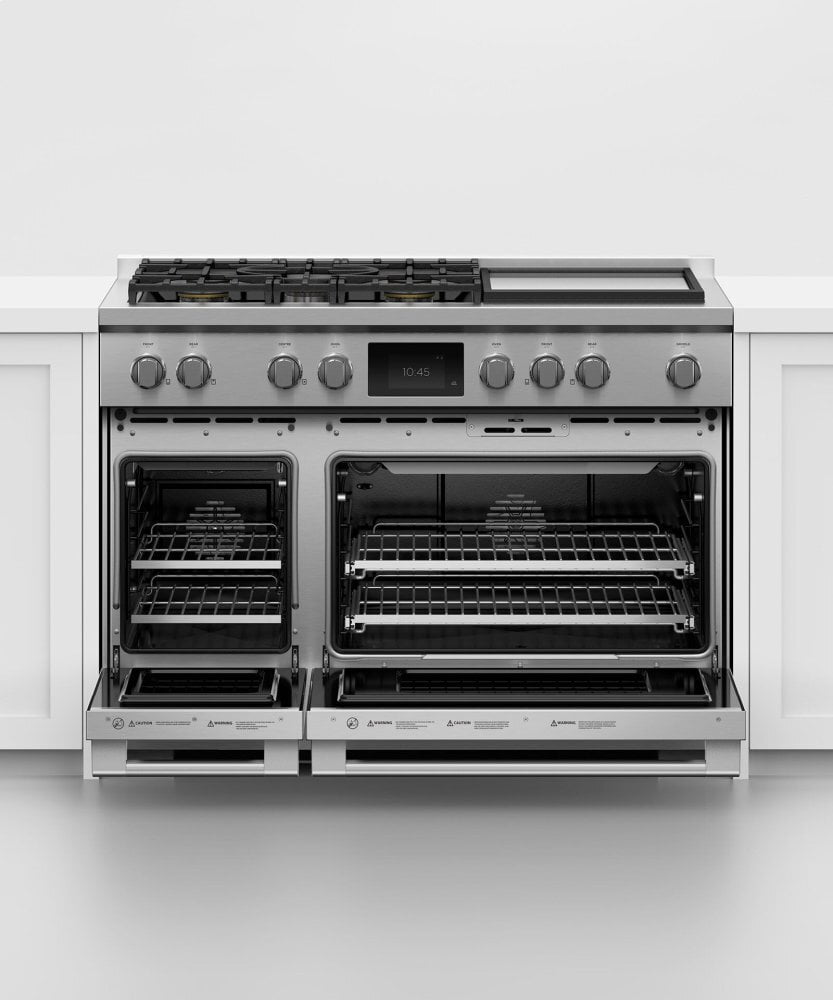 Fisher & Paykel RDV3485GDN Dual Fuel Range, 48", 5 Burners With Griddle, Self-Cleaning