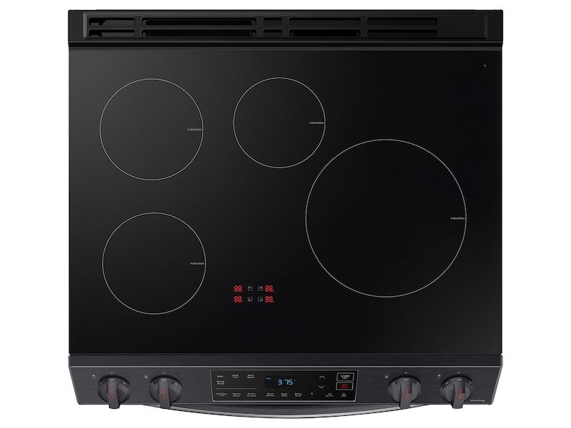 Samsung NE63B8211SG 6.3 Cu. Ft. Smart Instant Heat Induction Slide-In Range In Black Stainless Steel