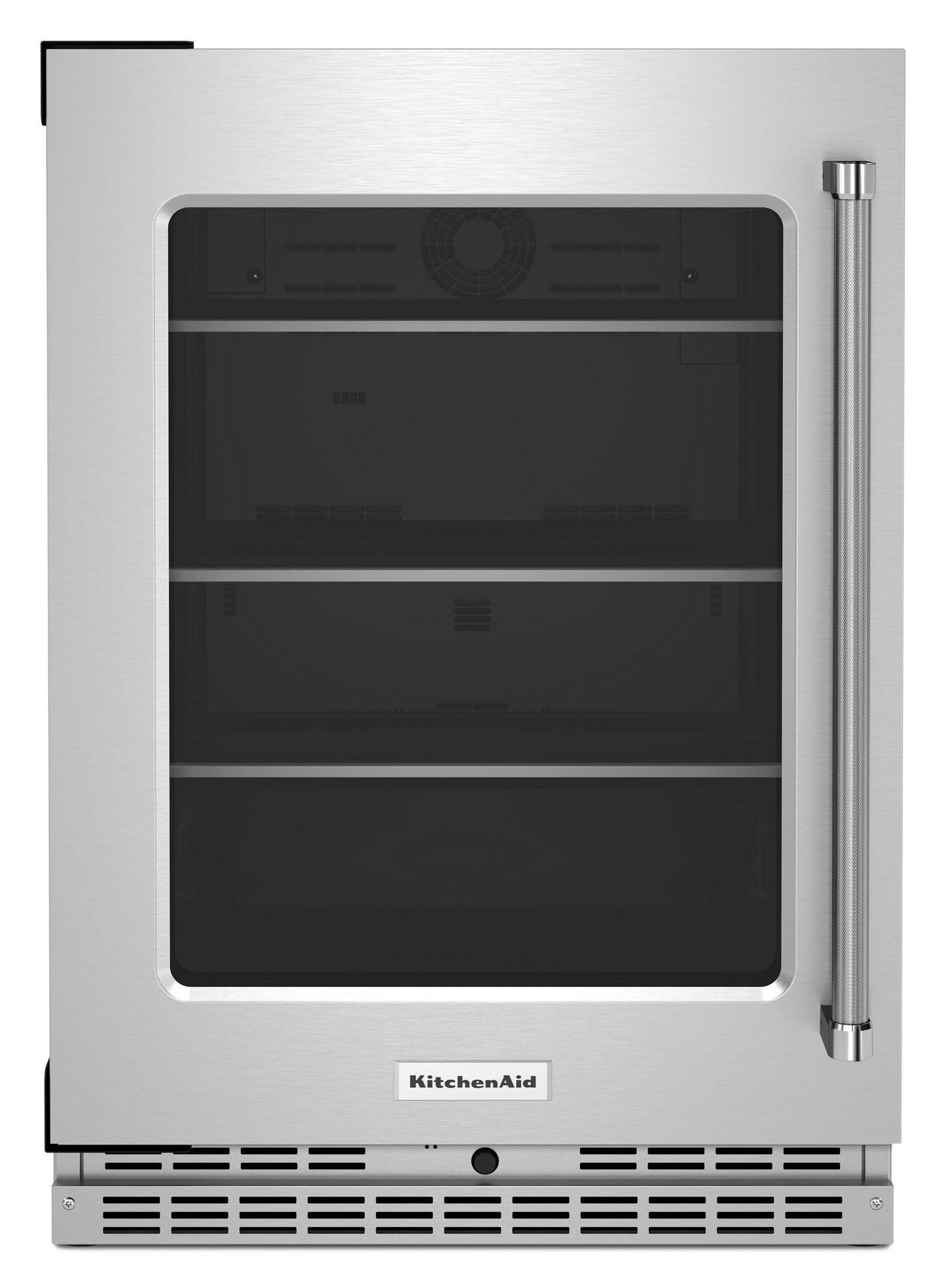 Kitchenaid KURL314KSS 24" Undercounter Refrigerator With Glass Door And Shelves With Metallic Accents - Stainless Steel