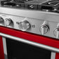 Kitchenaid KFDC500JPA Kitchenaid® 30'' Smart Commercial-Style Dual Fuel Range With 4 Burners - Passion Red