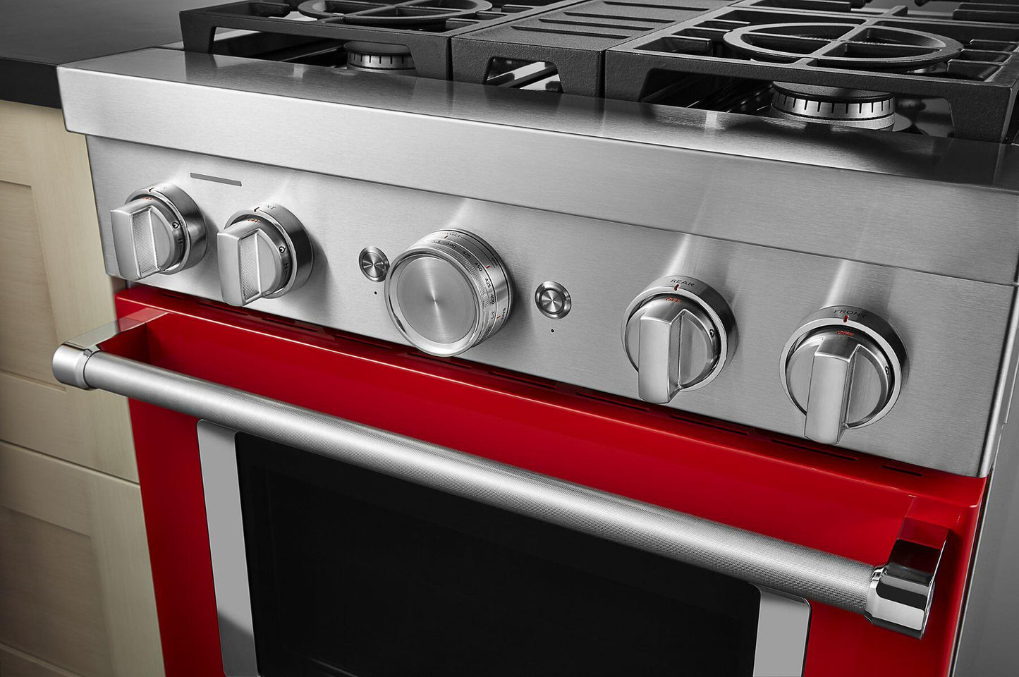 Kitchenaid KFDC500JPA Kitchenaid® 30'' Smart Commercial-Style Dual Fuel Range With 4 Burners - Passion Red