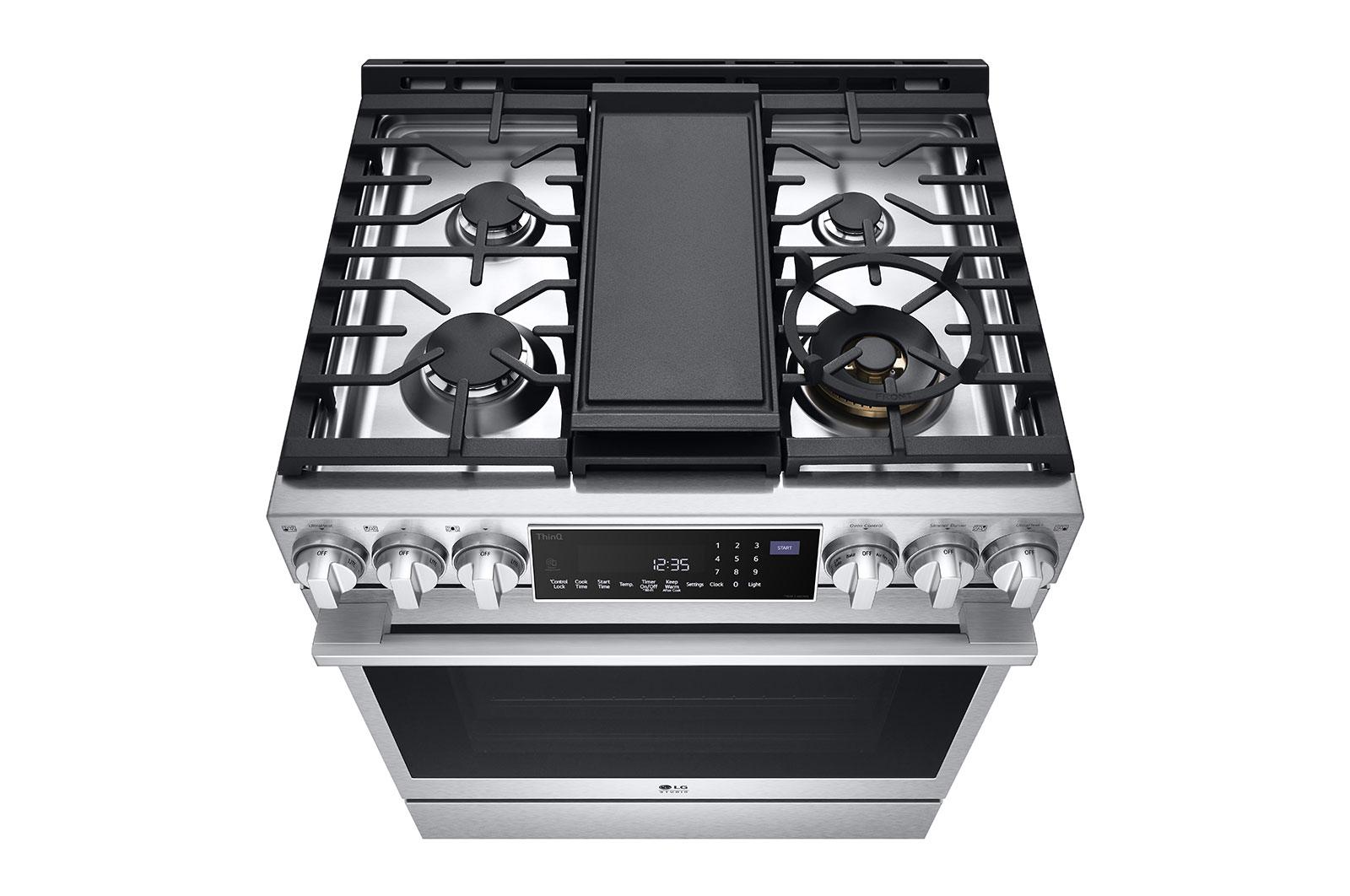 Lg LSDS6338F 6.3 Cu. Ft. Smart Wi-Fi Dual Fuel Slide-In Range With Probake Convection® And Easyclean®