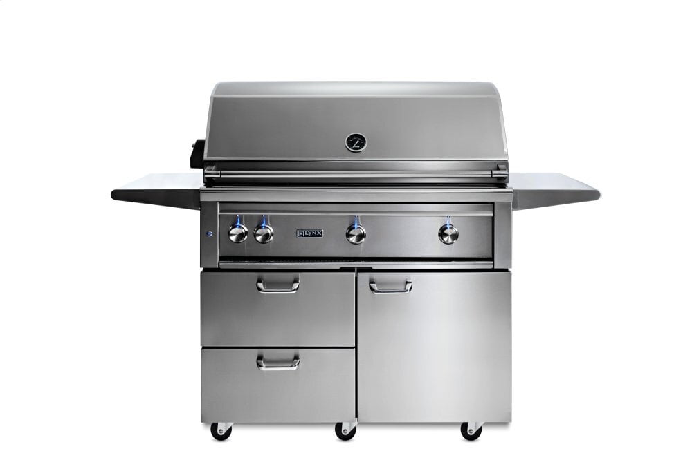Lynx L42TRFNG 42" Lynx Professional Freestanding Grill With 1 Trident And 2 Ceramic Burners And Rotisserie, Ng