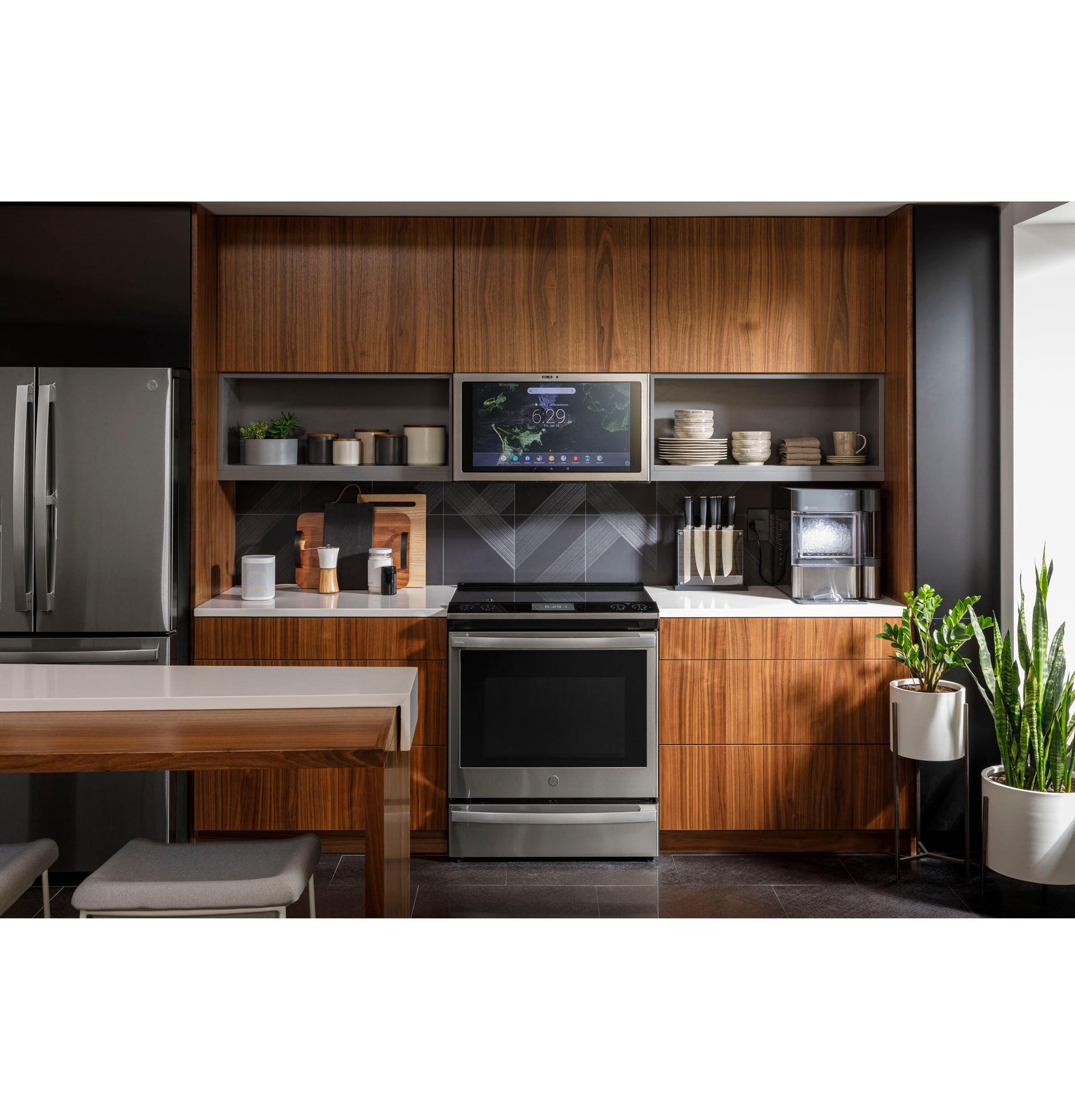 Ge Appliances PHS93XYPFS Ge Profile™ 30" Smart Slide-In Front-Control Induction Fingerprint Resistant Range With In Oven Camera