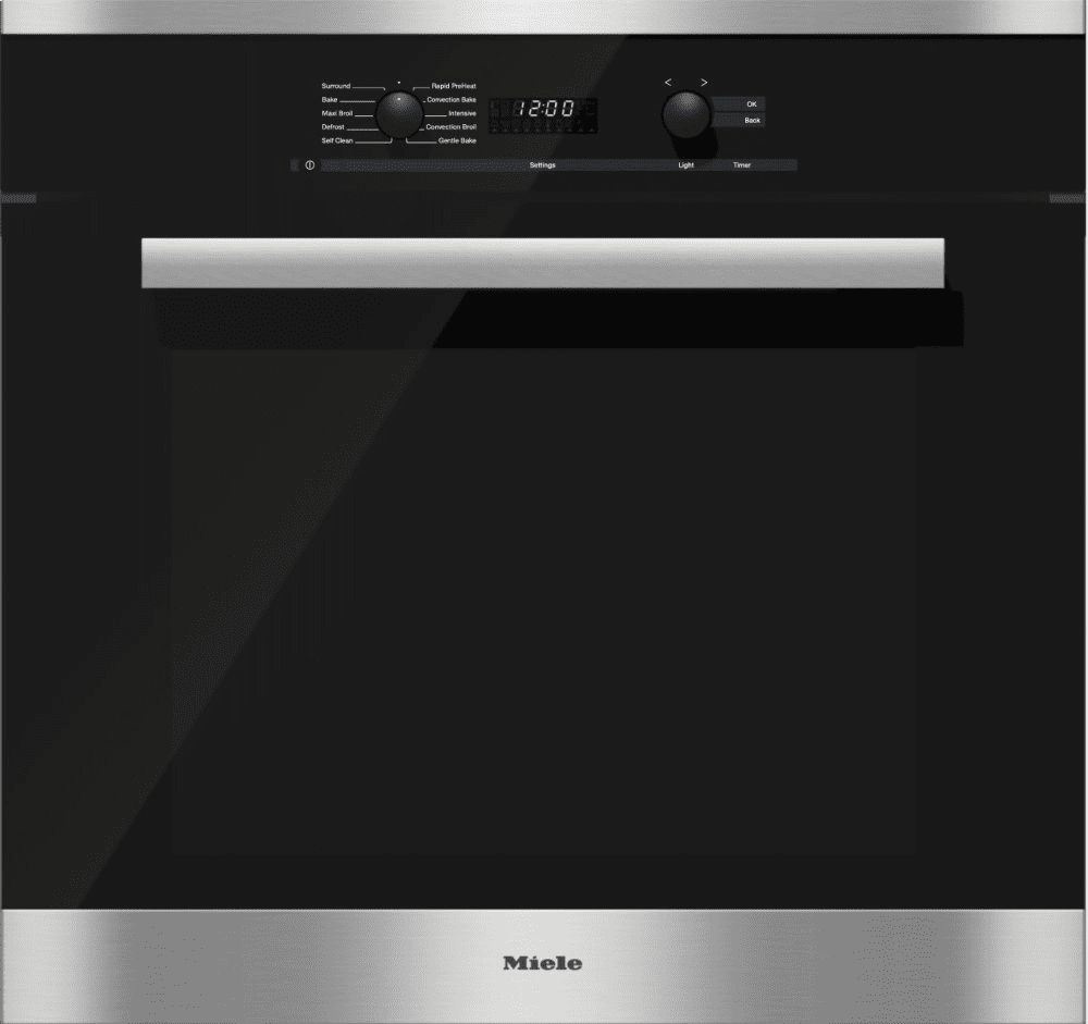 Miele H6280BP Stainless Steel - 30 Inch Convection Oven With Self Clean For Easy Cleaning.