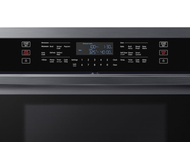 Samsung NQ70T5511DG 30" Microwave Combination Wall Oven With Wi-Fi In Black Stainless Steel