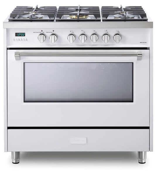 Verona VDFSGE365W White 36" Dual Fuel - Designer Series