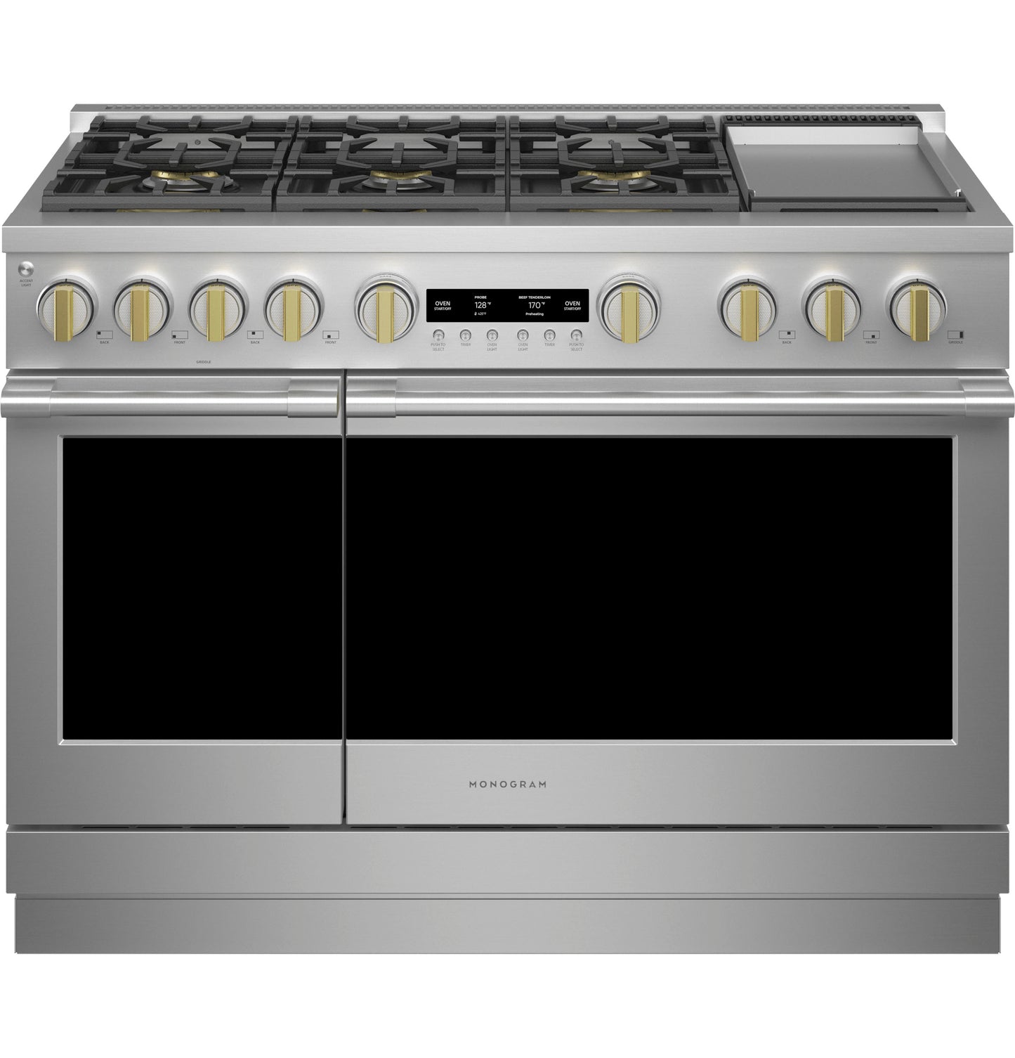 Monogram ZGP486NDTSS Monogram 48" All Gas Professional Range With 6 Burners And Griddle (Natural Gas)