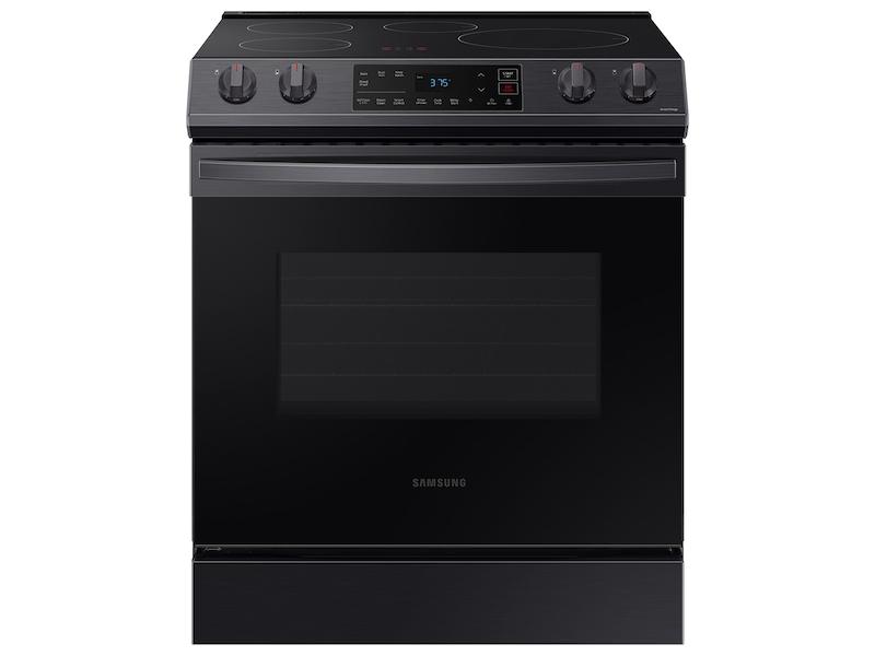 Samsung NE63B8211SG 6.3 Cu. Ft. Smart Instant Heat Induction Slide-In Range In Black Stainless Steel