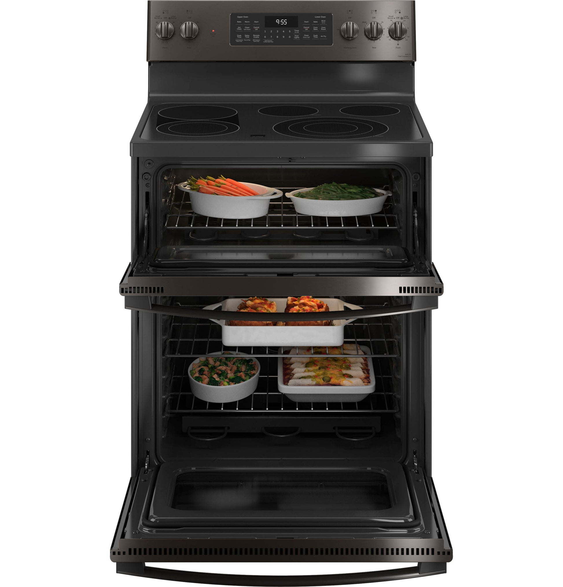 Ge Appliances PB965BPTS Ge Profile™ 30" Smart Free-Standing Electric Double Oven Convection Range With No Preheat Air Fry