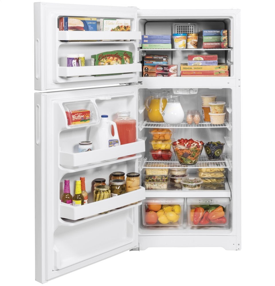 Hotpoint HPS16BTNLWW Hotpoint® 15.6 Cu. Ft. Recessed Handle Top-Freezer Refrigerator