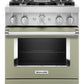 Kitchenaid KFGC500JAV Kitchenaid® 30'' Smart Commercial-Style Gas Range With 4 Burners - Avocado Cream